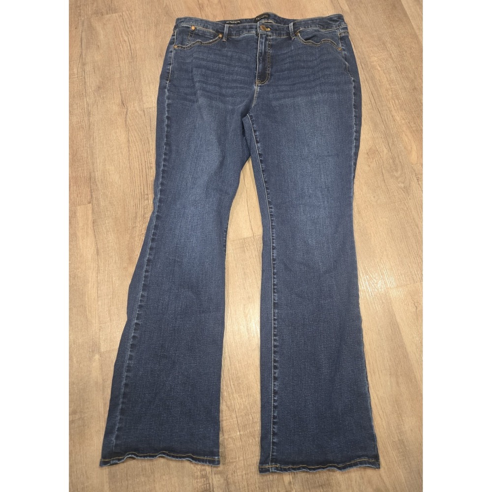 Talbots Jeans Heritage Boot High Rise Dark Wash Stretch Women 18W Classic